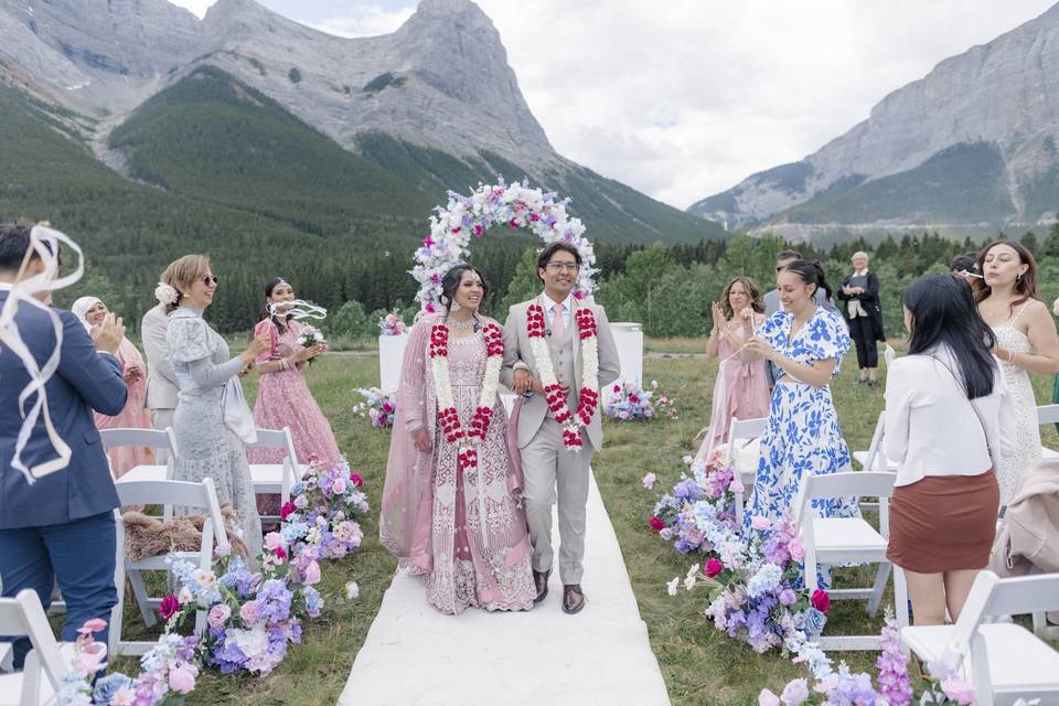 Canmore wedding ceremony