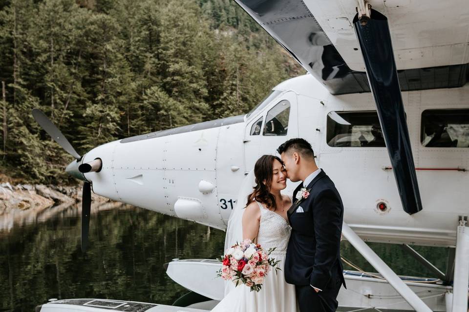Float plane wedding