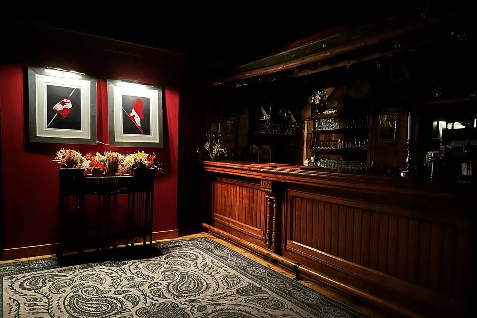 The barn bar at night