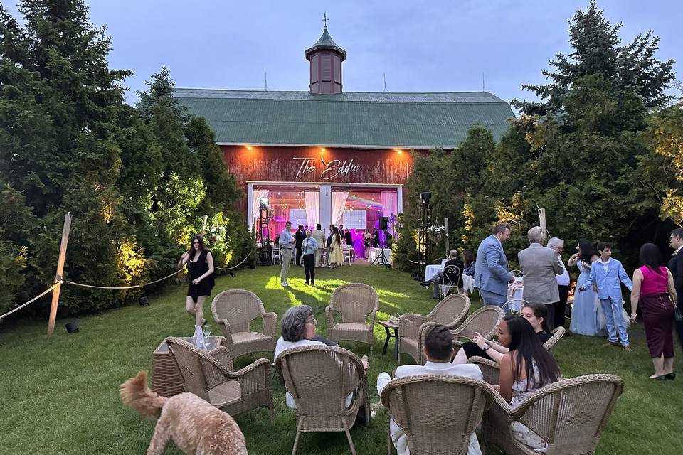 Cocktail lawn in evening
