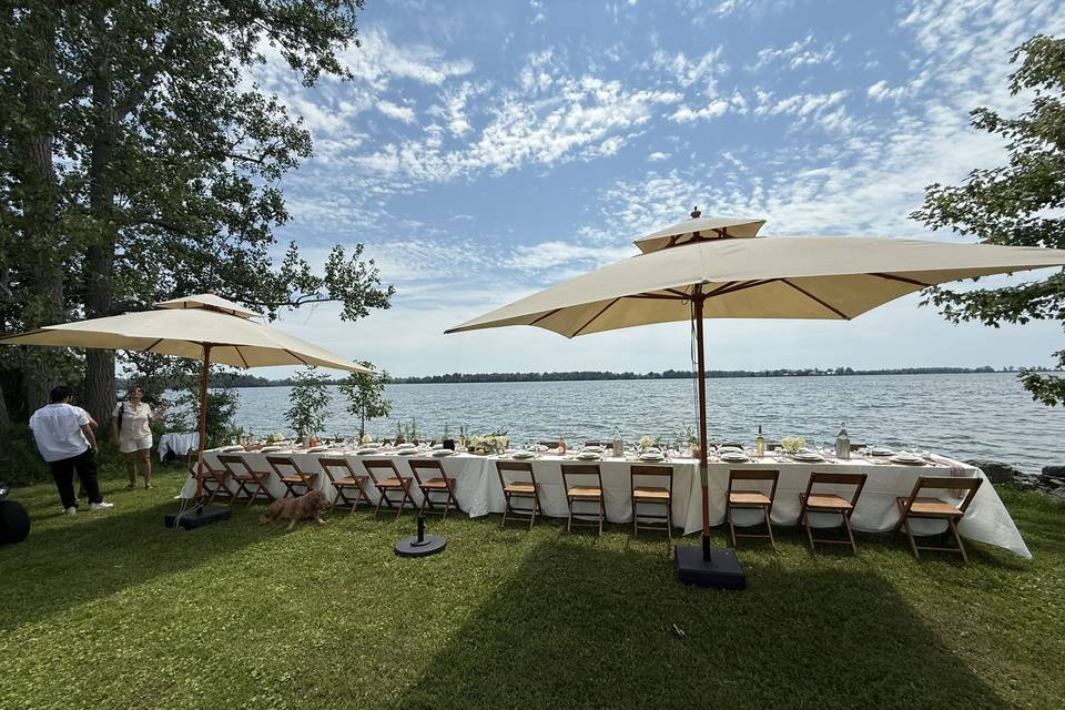 Elopement wedding brunch