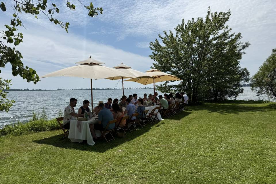 Lakeside wedding