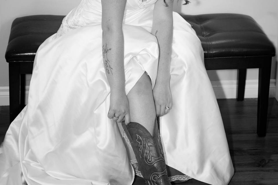 Putting on boots