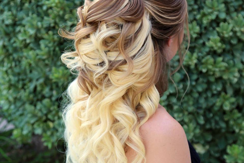 Cascading Bridal Hairstyle