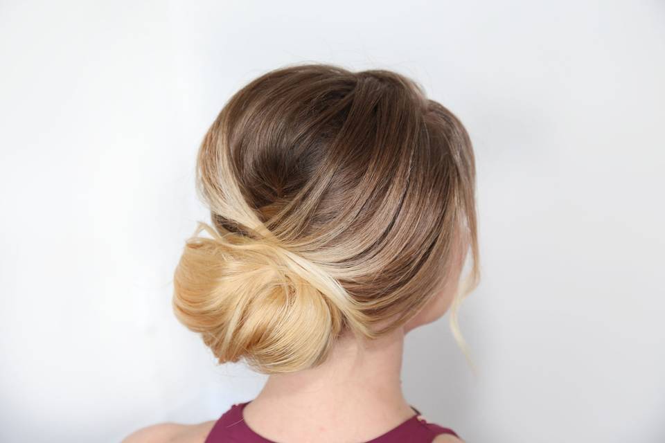 Low Textured Updo Hairstyle