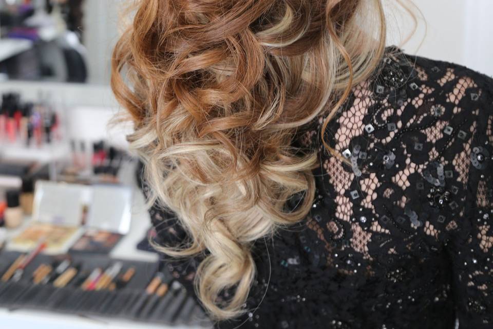 Luxurious Cascading Updo Hair