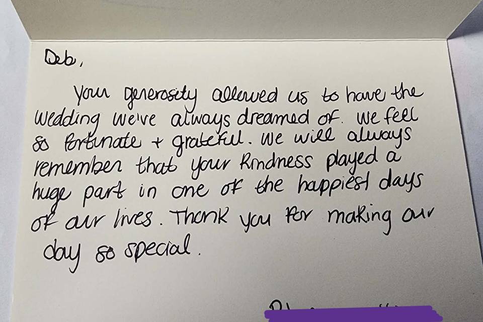 Thank you note