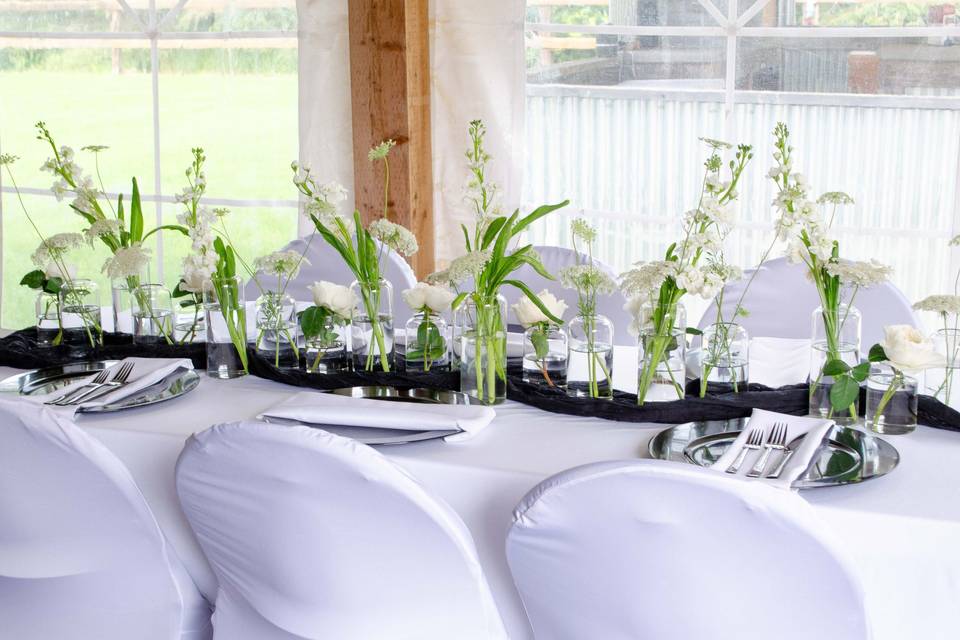 Modern White Budvase Table