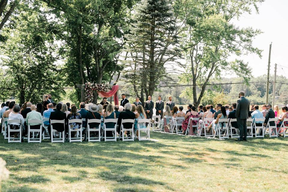 Ceremony Setup at the Farm