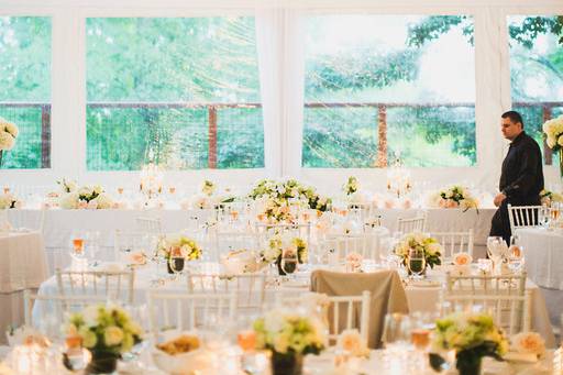 Tented wedding reception