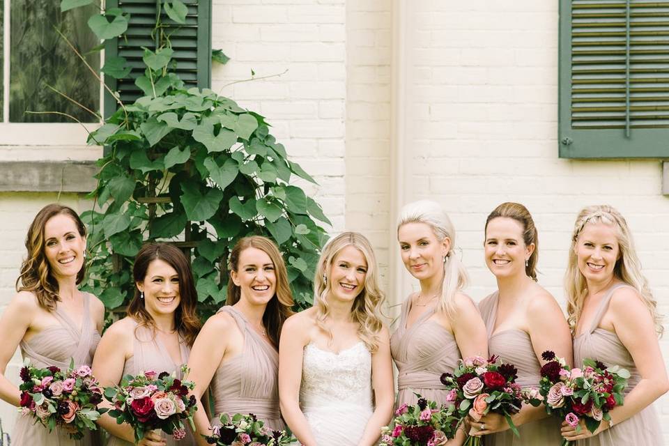 Bride & her maids