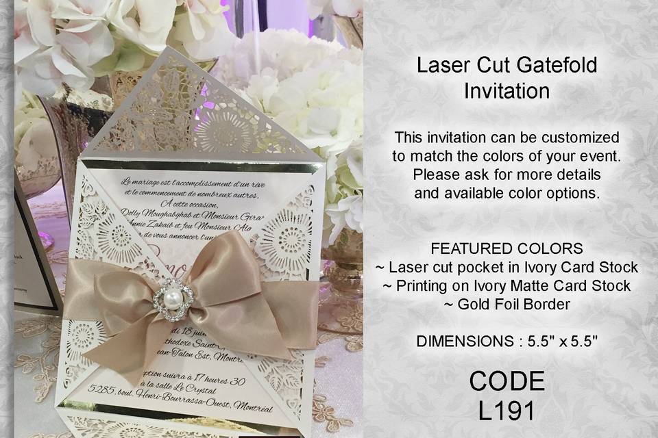 Laser Cut Invitation