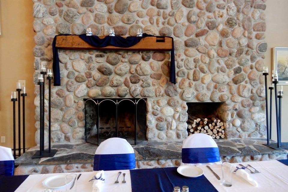 Head table fireplace