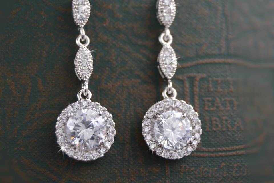 Crystal estate earrings