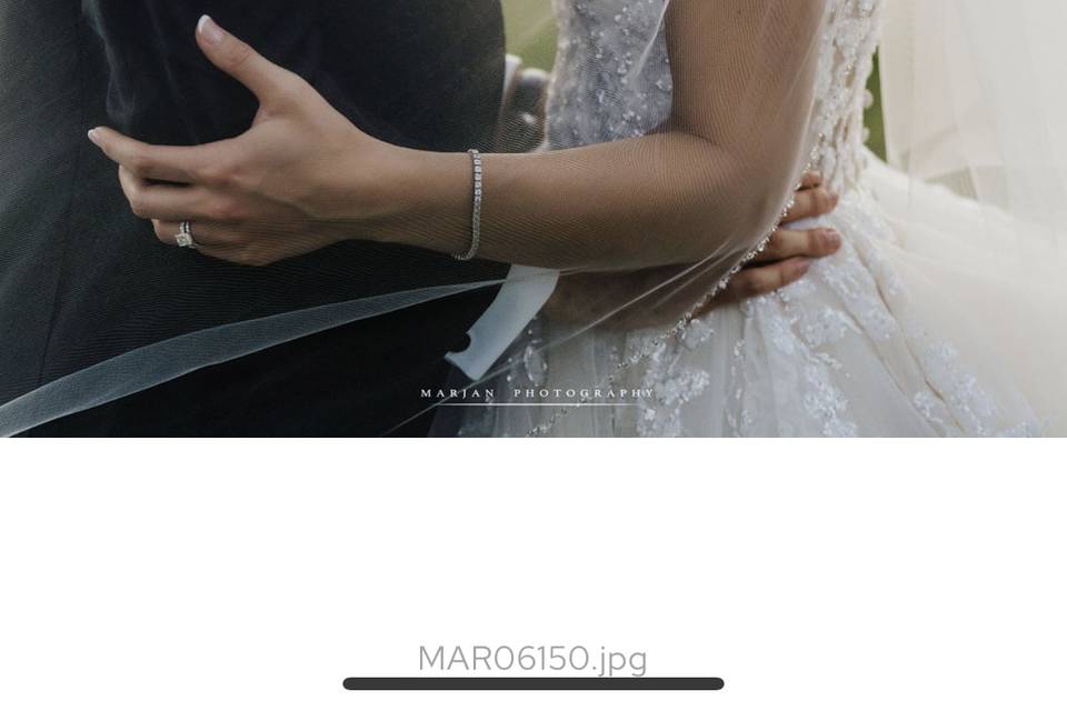 A romantic kiss under the veil