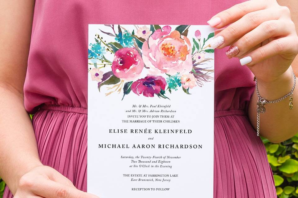 Floral Traditional Invitation