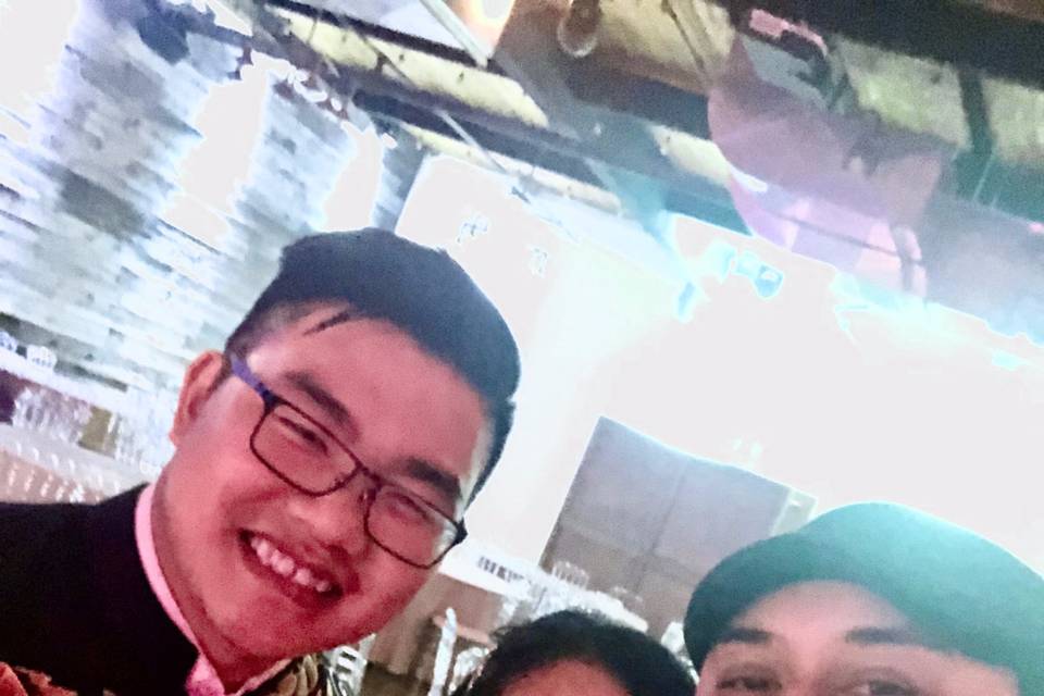 Dj selfie with couple