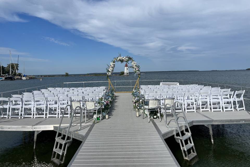 Ceremony on the pier