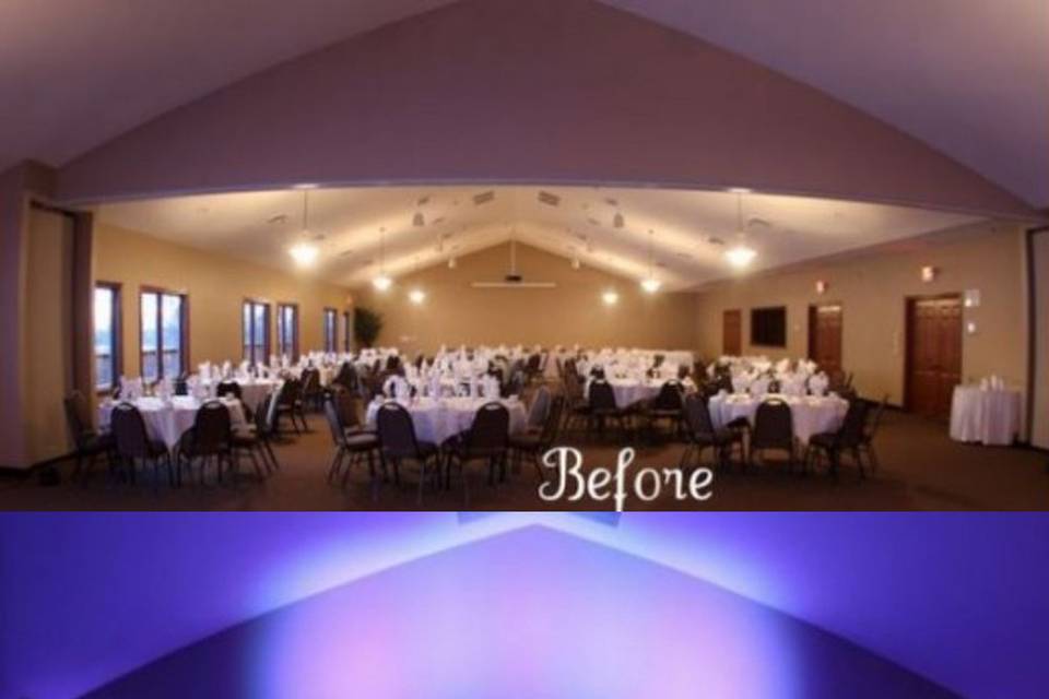 Uplighting before & After