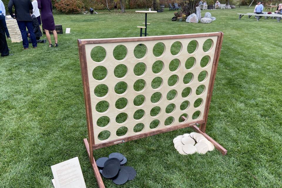 Giant Connect 4 at a Wedding