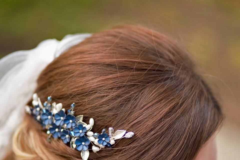 Bride's hair detail