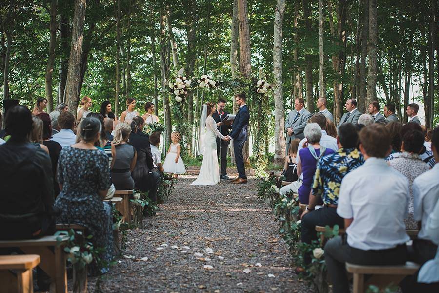 Ceremony in the woods