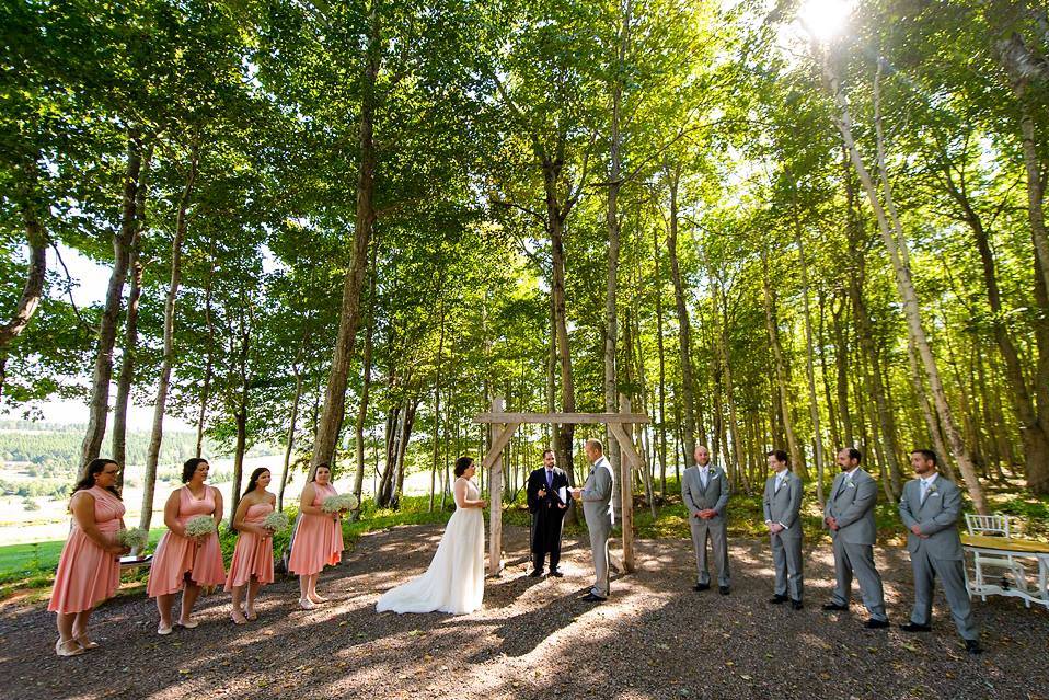 Ceremony in the woods