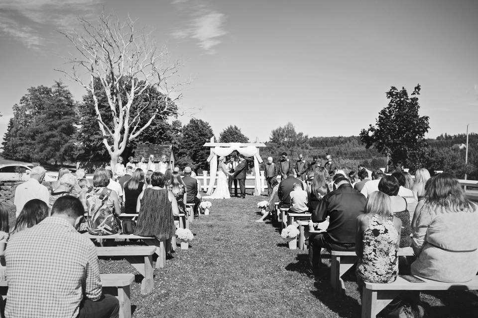 Courtyard wedding