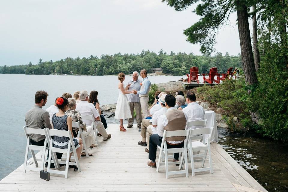 Cottage country wedding