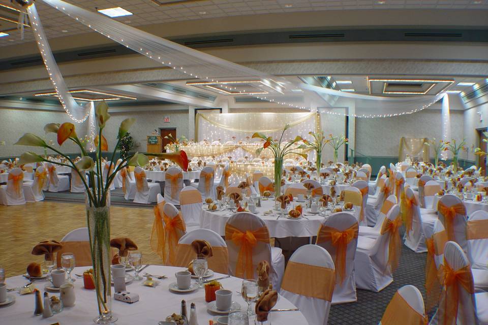 Spacious banquet hall