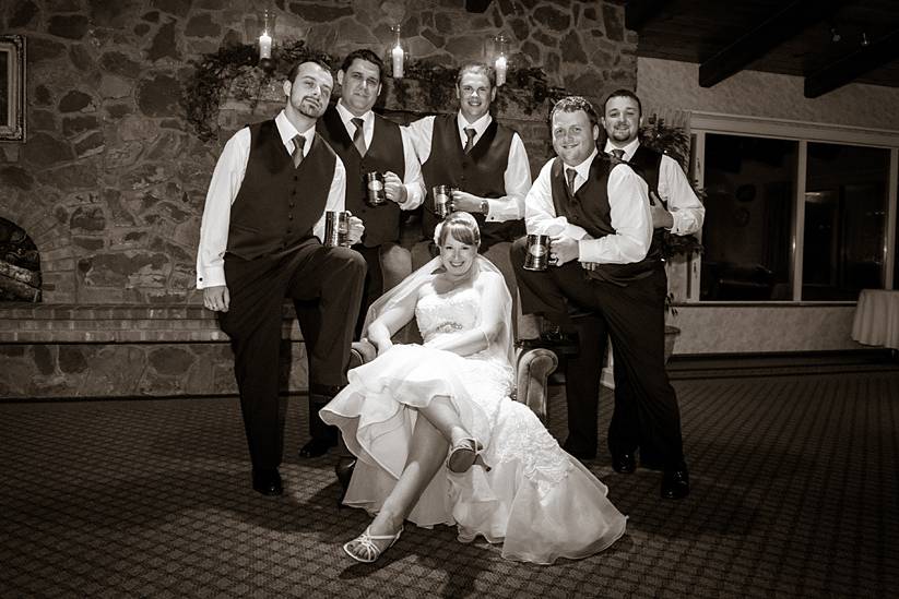 Bride and groomsmen