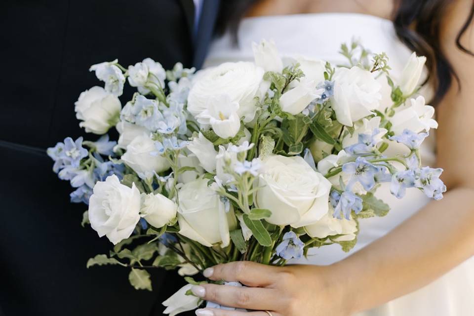 Blue and White