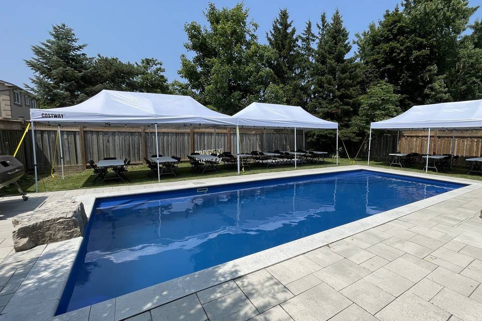 20X40 POP UP TENT POOL PARTY
