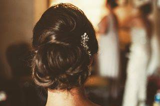 Low romantic updo