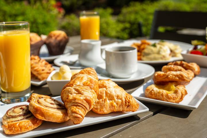 Breakfast on our patio