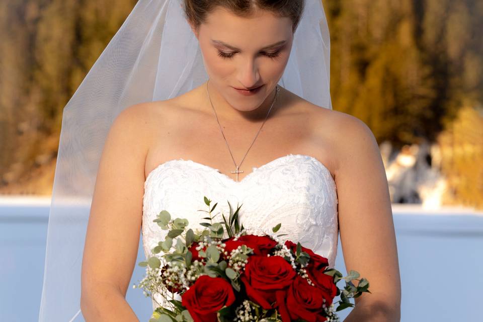 Bride on the dock