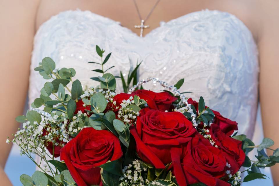 Bride on the dock