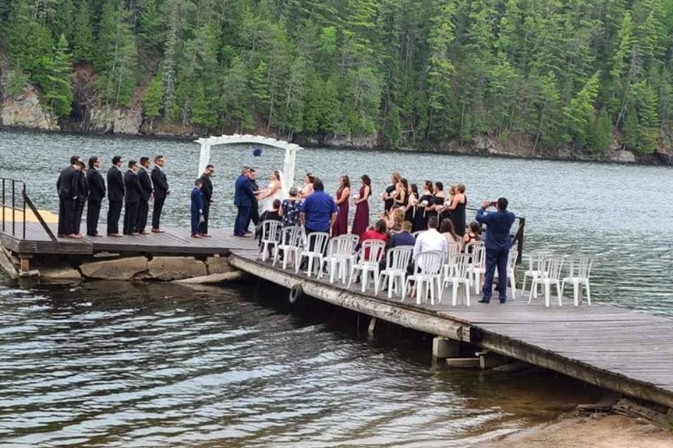 Vows on the dock