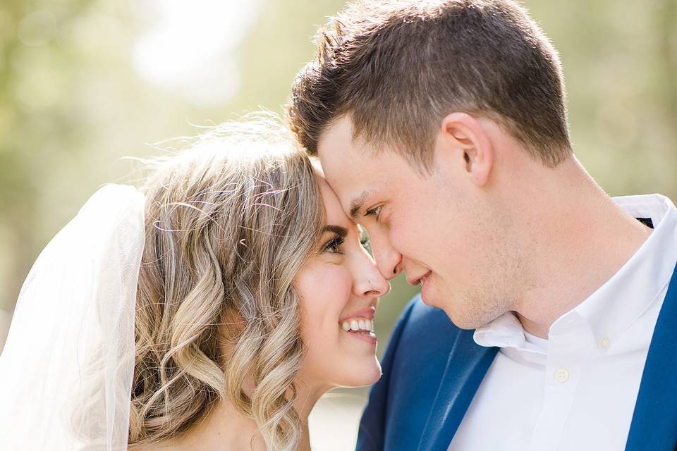 Bride & Groom Veil Portrait