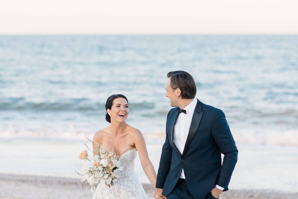 Bride & Groom Beach Portrait