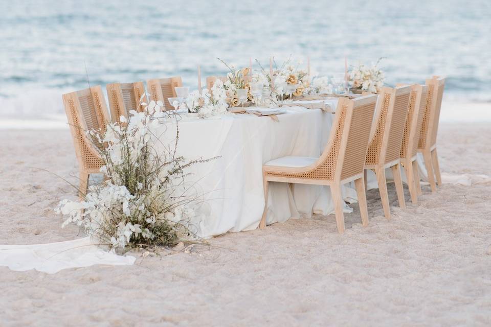 Beach Reception Table scape