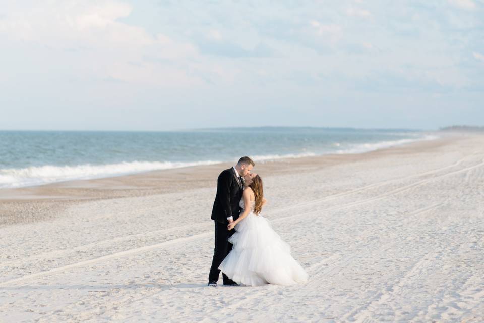 Bride & Groom Beach Portrait