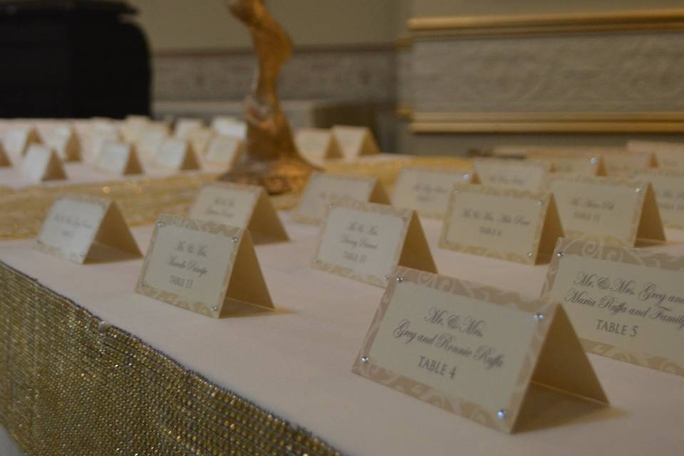 Tented Seating Place Cards