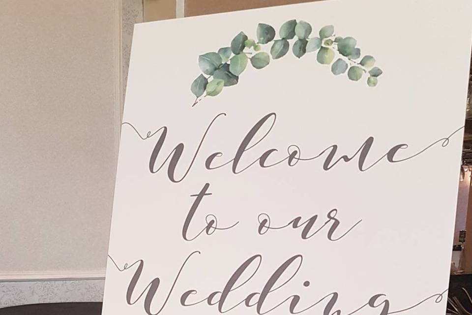 Welcome to our wedding sign