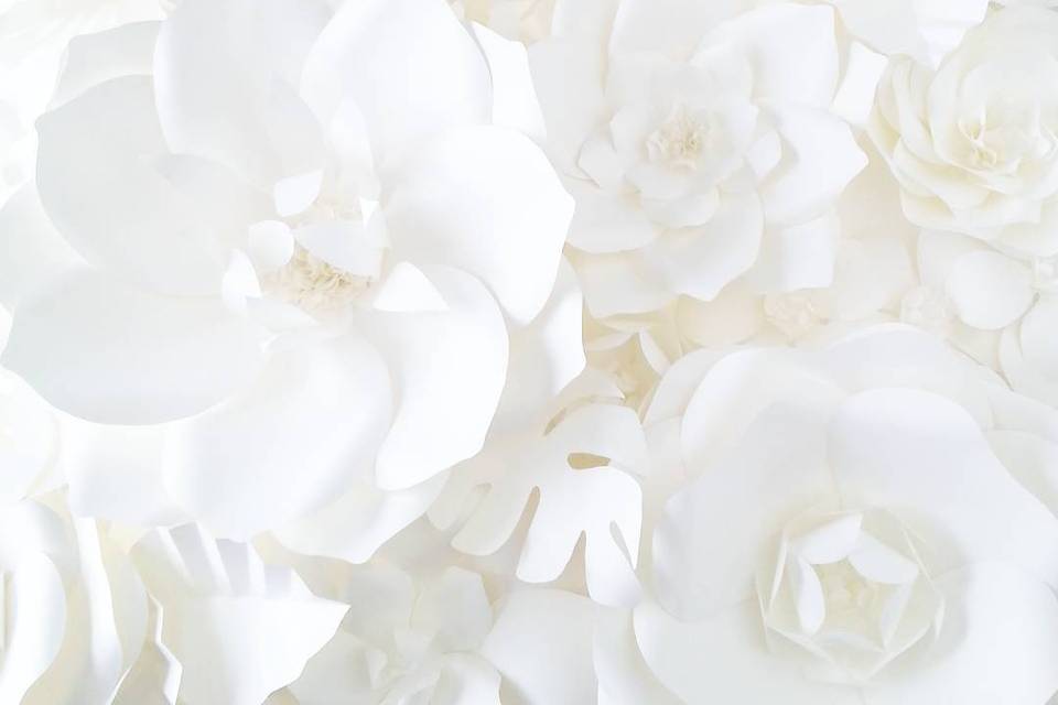 Large paper flower backdrop