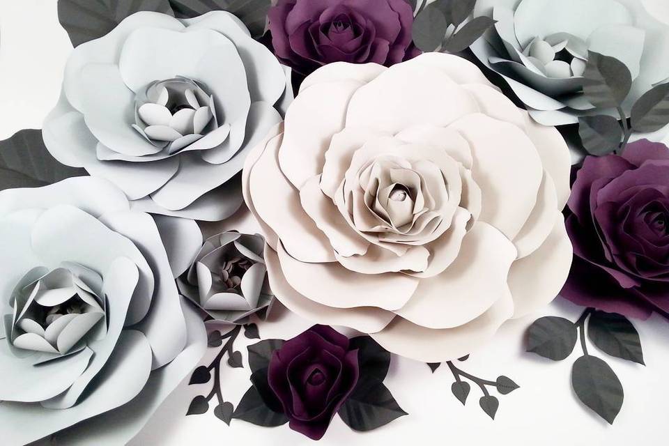 Paper flower backdrop