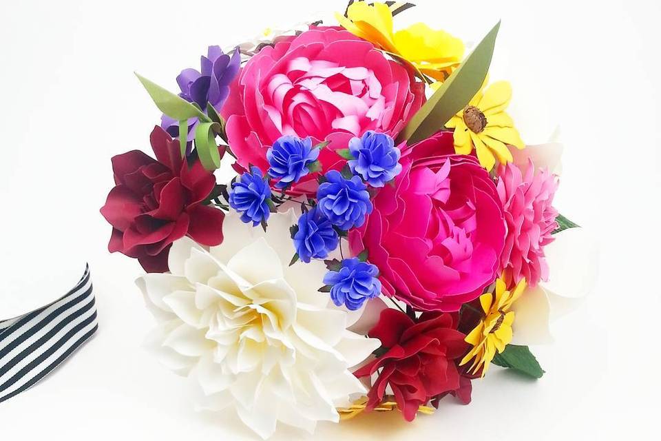 Custom paper flower bouquet