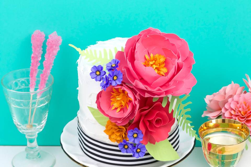 Paper Cake Flowers