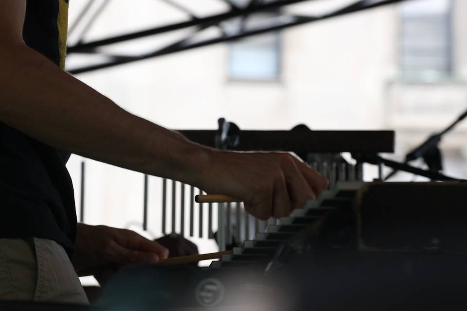 Closeup of vibraphone