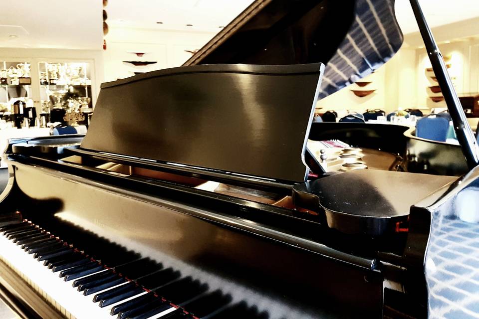 Closeup of grand piano